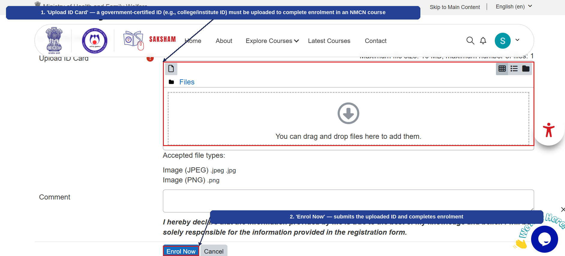 Fig 2.12 (d) — Enrolment: Upload ID Card