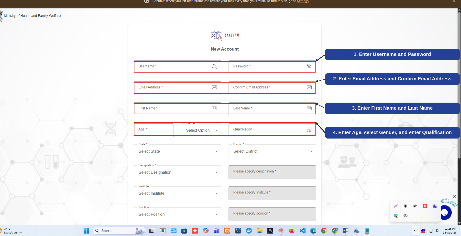 Fig 2.2 (a) — New Account: Account & Personal Details